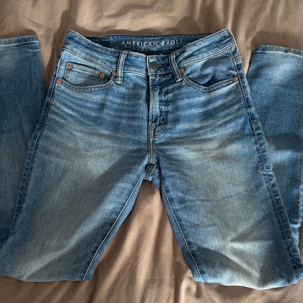 American Eagle Outfitters Women's Light Blue Skinny Jeans
